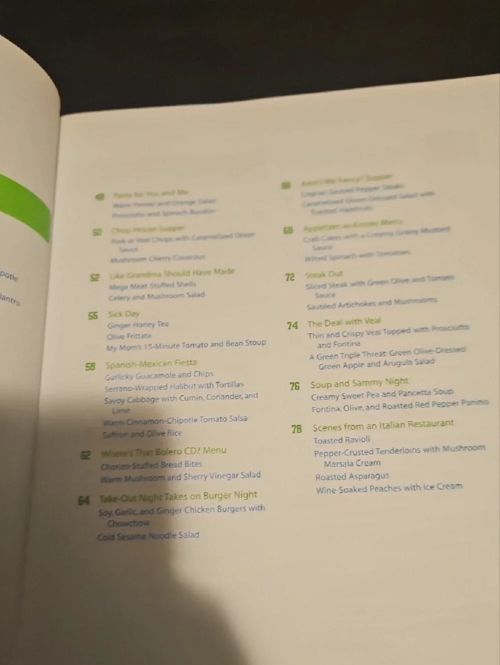 Rachael Ray Cookbook with Green Cover and Blue Title Accents